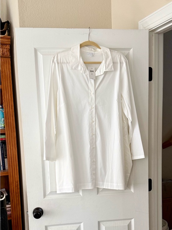 J. Jill Tops - J. Jill “White Shirt Collection” Classic White Button-Front Women's Shirt